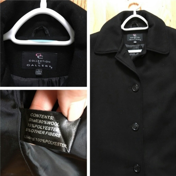 ❌SOLD❌Gallery Black Wool Coat - Picture 5 of 9